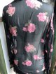 t2 zwarte transp bloes met bloem Mooie transparante zwarte blouse met bloemen T2