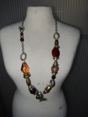 Vintage ketting met vlinder, handgemaakt Vintage handgemaakte kettin met vlinder