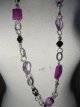 handgemaakte Vintage ketting handgemaakte ketting Vintage paars smal