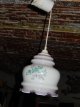 Vintage hangluster mat glas luster mat glas met bloemmotief Vintage