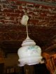 Vintage hangluster mat glas luster mat glas met bloemmotief Vintage
